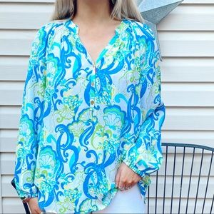 Lilly Pulitzer Crystal Coast Elsa Top